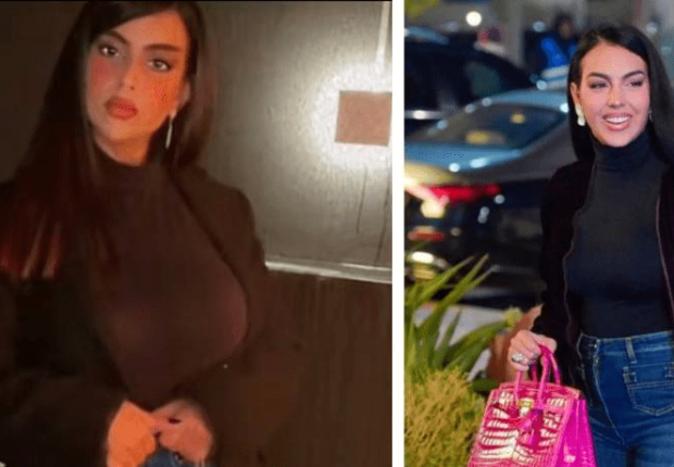 الشابة السعودية ريما العنزي تقلد جورجينا رودريغيز من جديد
