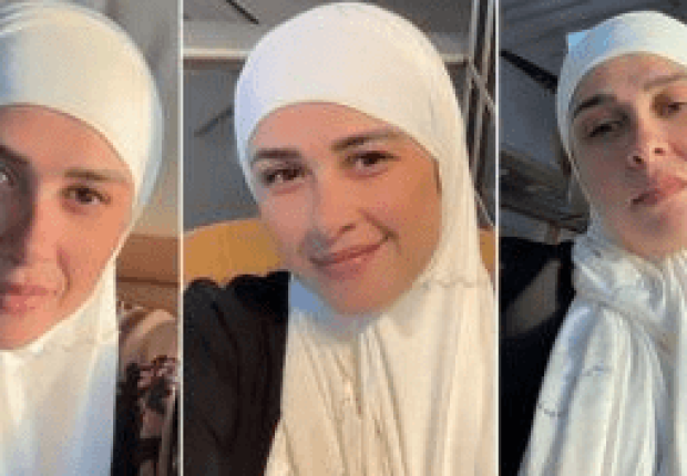 ياسمين عبد العزيز تؤدي مناسك العمرة