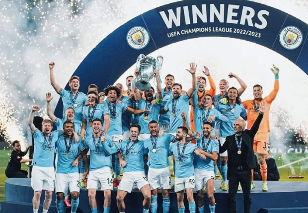 شاهد حفل تتويج مانشستر سيتي في دوري أبطال أوروبا
