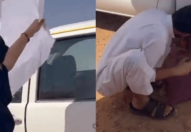 فتاة تثير الإعجاب بما فعلته مع شقيقها أثناء إصلاحه السيارة