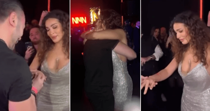 شاهد خطوبة نادين نجيم أثناء عيد ميلادها !